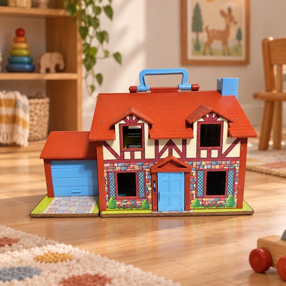 Vintage 1980 Fisher-Price Little People Play Family Tudor House #952 EUC